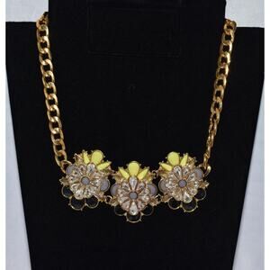 Joan Rivers Jeweled Crystal Flower Bouquet Statement Necklace